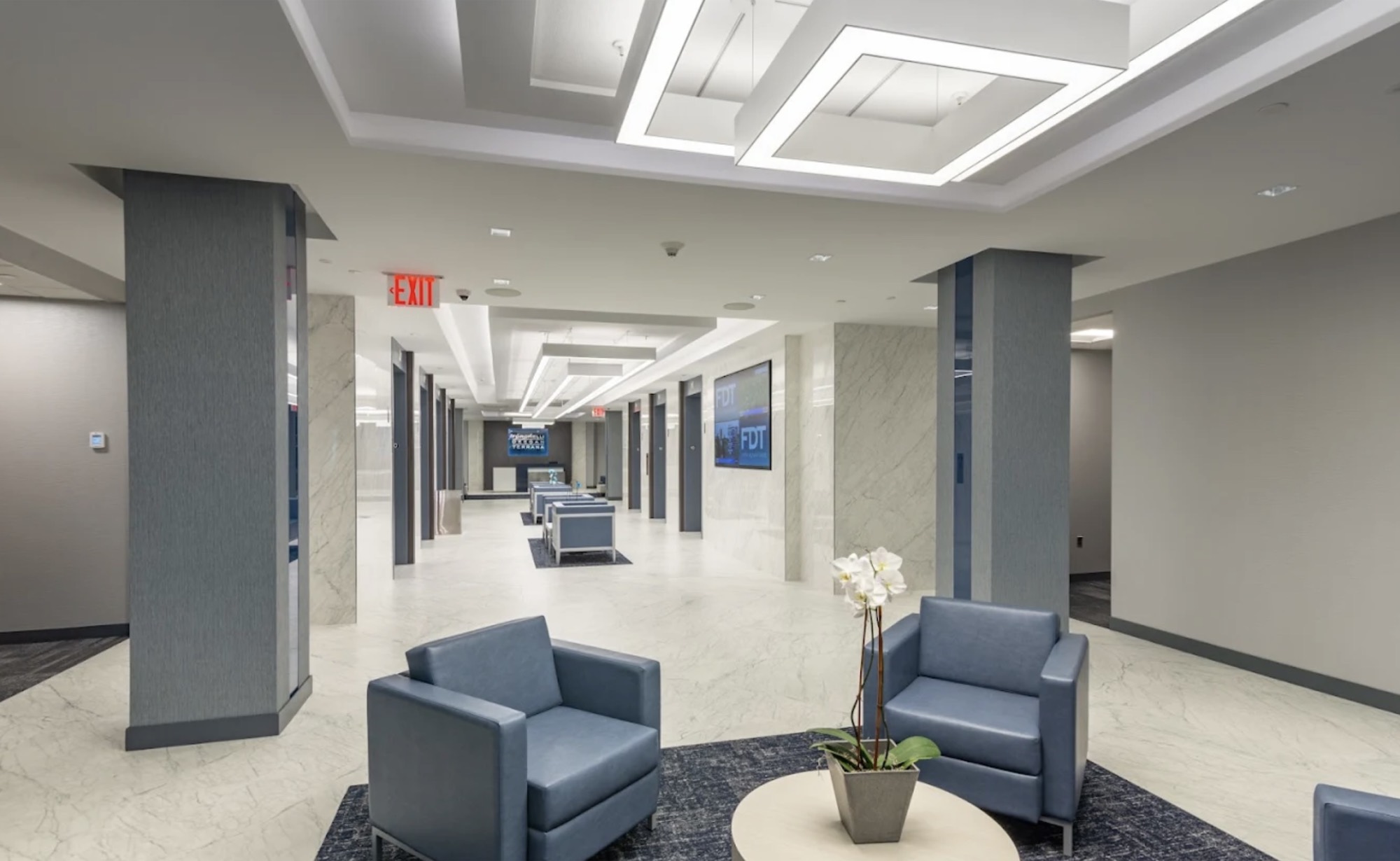 The corridor connecting the Firm’s Uniondale conference rooms.