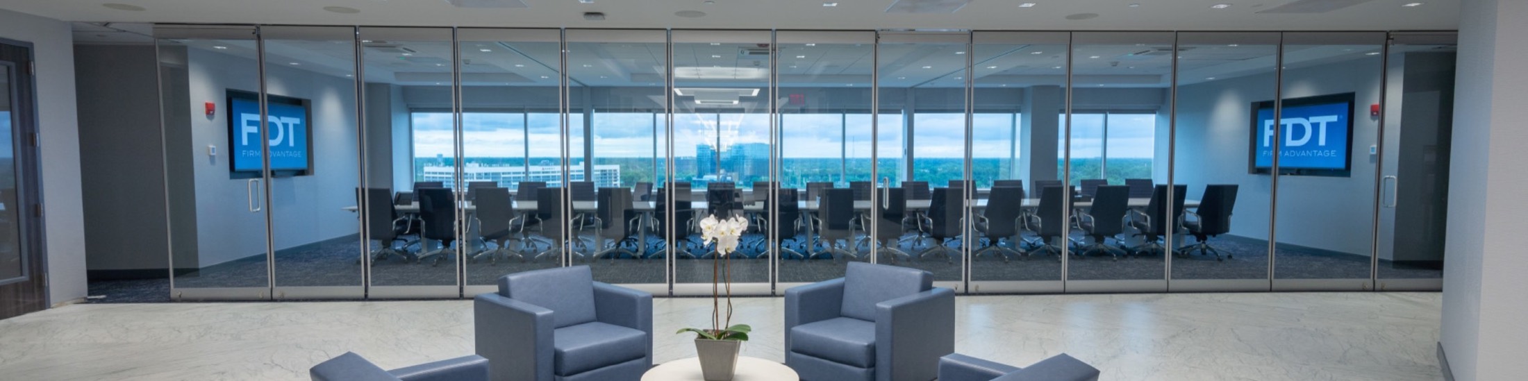 A panorama of the Firm’s Uniondale boardroom.